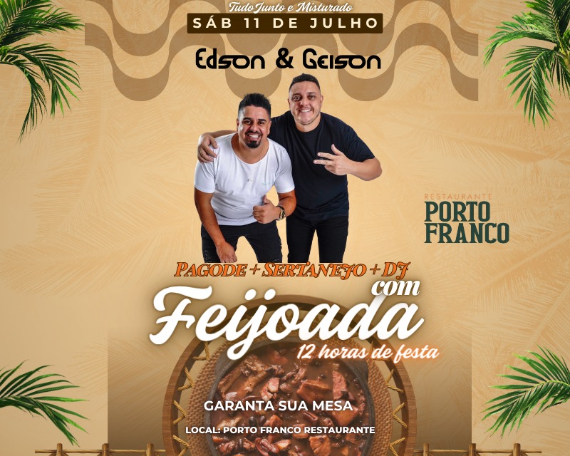 Edson e Geison Pagode + Sertanejo + Dj com Feijoada