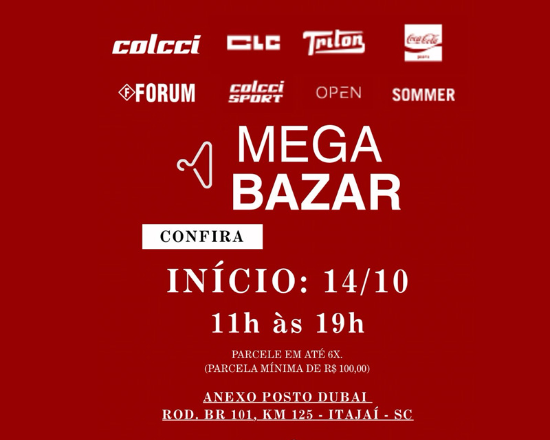 Mega Bazar Colcci - Outubro 2025